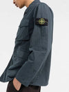 Wappen Patch Heavy Cotton Garment Dying Jacket Avio Blue - STONE ISLAND - BALAAN 5