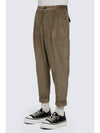 Carrot Oversized Cotton Corduroy Velvet Straight Pants Beige - AMI - BALAAN 1