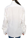 Embroidered Logo Big Collar Cotton Long Sleeve Shirt White - VIVIENNE WESTWOOD - BALAAN 7