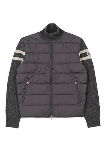 Logo patch knit mix men s jacket 9B00013 M1115 921 1053171 - MONCLER - BALAAN 1