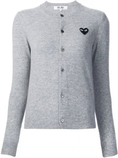 Heart Wappen Wool Cardigan Grey - COMME DES GARCONS - BALAAN 2