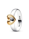 Radiant Two-tone Sliding Heart Ring Silver - PANDORA - BALAAN 1