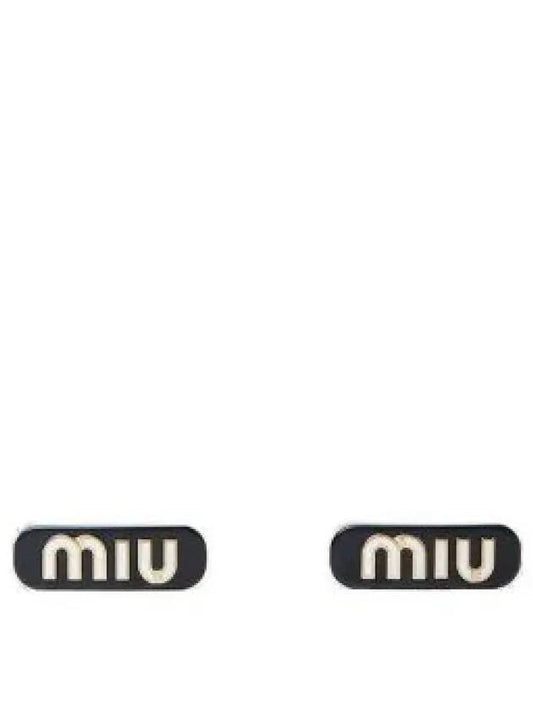 Logo Metal Hair Clip Black - MIU MIU - BALAAN 2