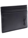 Mini Monogram Card Wallet Black - SAINT LAURENT - BALAAN 4