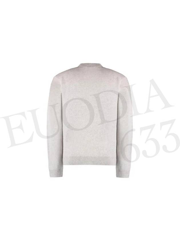 Baby Fox Patch Regular Knit Top Light Grey Melange - MAISON KITSUNE - BALAAN 3