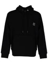 Men's Black Back Logo Long Sleeve Hooded Sweatshirt W241TS37736B - WOOYOUNGMI - BALAAN 2