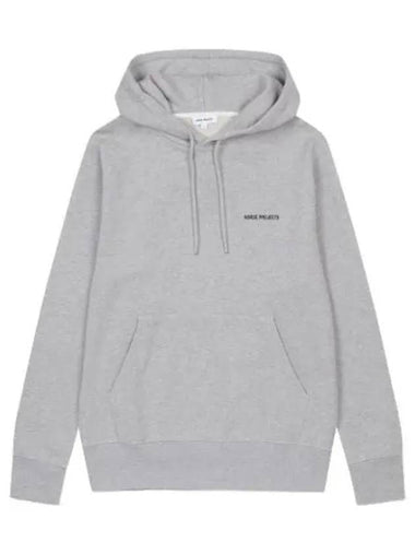 Arne logo hood light gray melange - NORSE PROJECTS - BALAAN 1