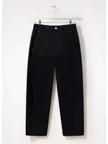 Twisted Denim Cotton Straight Pants Black - LEMAIRE - BALAAN 1