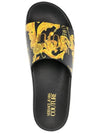 Logo Print Slippers Black - VERSACE - BALAAN 3