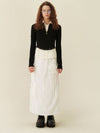 Ribbon Cargo H-Line Skirt White - GOCORI - BALAAN 2