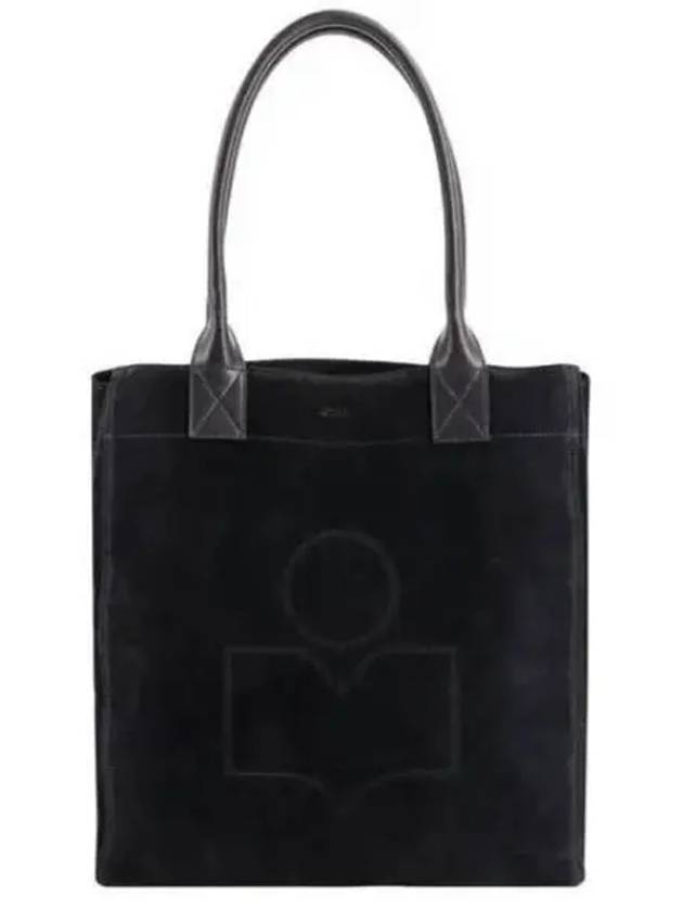 Yanky Logo Suede Tote Bag Black - ISABEL MARANT - BALAAN 2