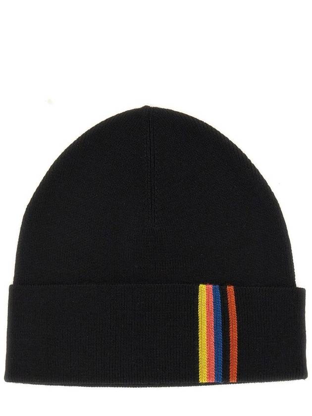 Stripe Detail Wool Beanie M1A383ALM394 - PAUL SMITH - BALAAN 2