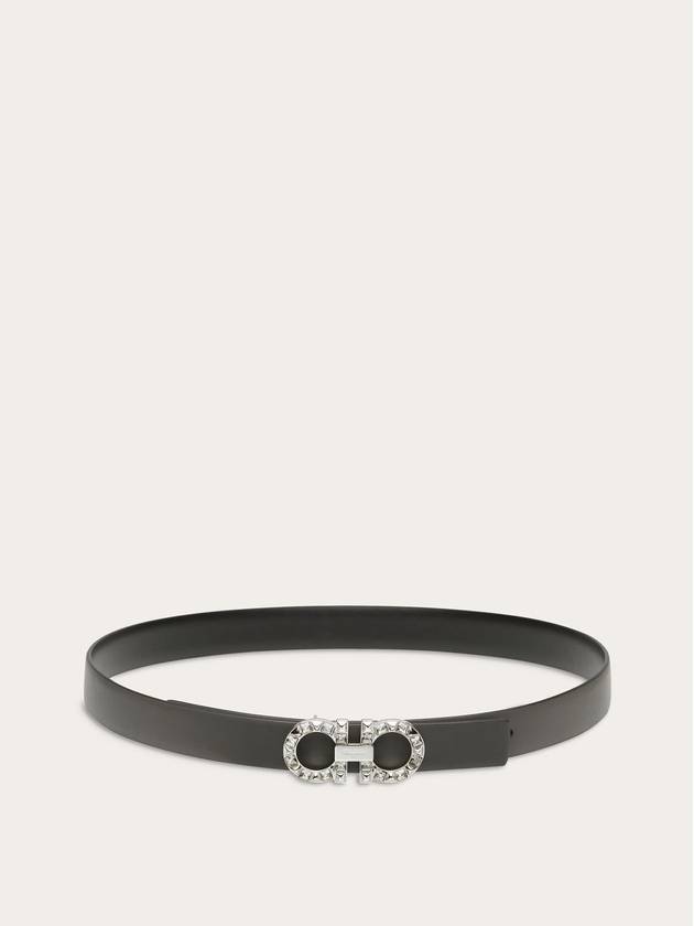 Reversible Gancini Leather Belt Grey - SALVATORE FERRAGAMO - BALAAN 2