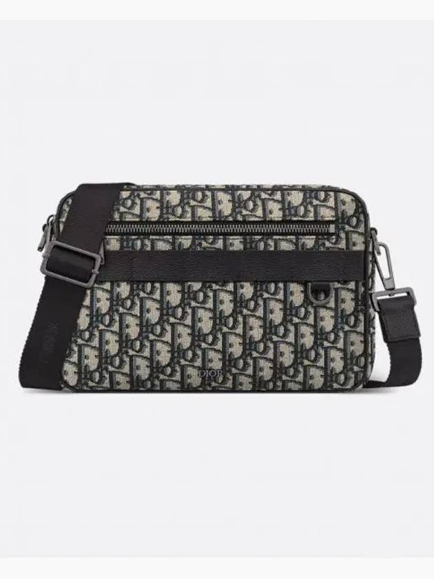 Maxi Safari Strap Cross Bag Black Beige - DIOR - BALAAN 2