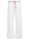 Tie Waist Straight Jeans White - MARNI - BALAAN 2