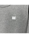 Face Patch Crew Neck Sweatshirt Melange Grey - ACNE STUDIOS - BALAAN 5