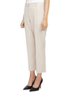 Women's Good Wool Treeca Crop Pants Beige - THEORY - BALAAN 3