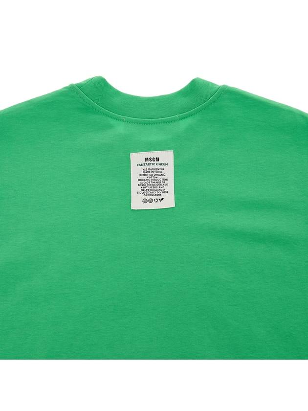 Fantastic Green Sustainable Cotton Short Sleeve T-Shirt Green - MSGM - BALAAN 9