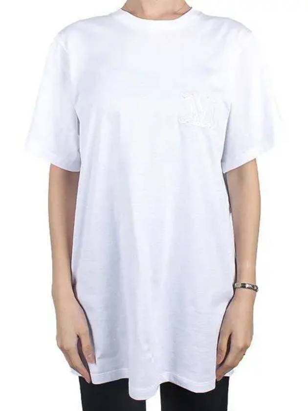 Mango Cotton Short Sleeve T-Shirt White - MAX MARA - BALAAN 2