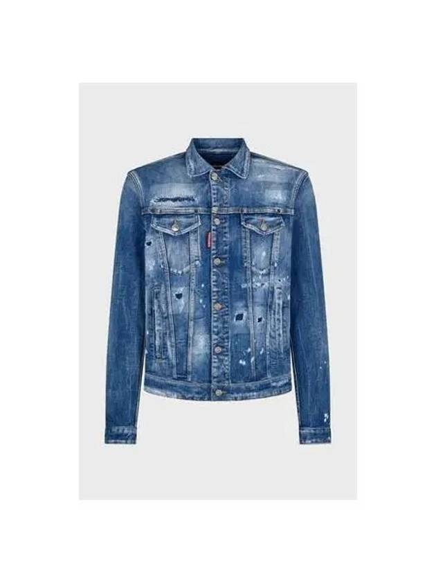 Mended Ribs Dan Denim Jacket Blue - DSQUARED2 - BALAAN 2