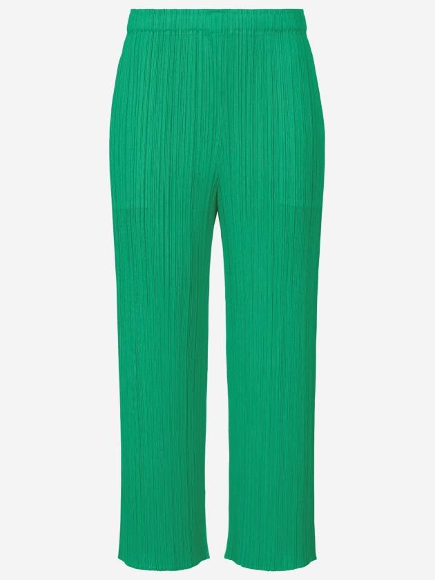 Pleated Straight Pants Green - ISSEY MIYAKE - BALAAN 2