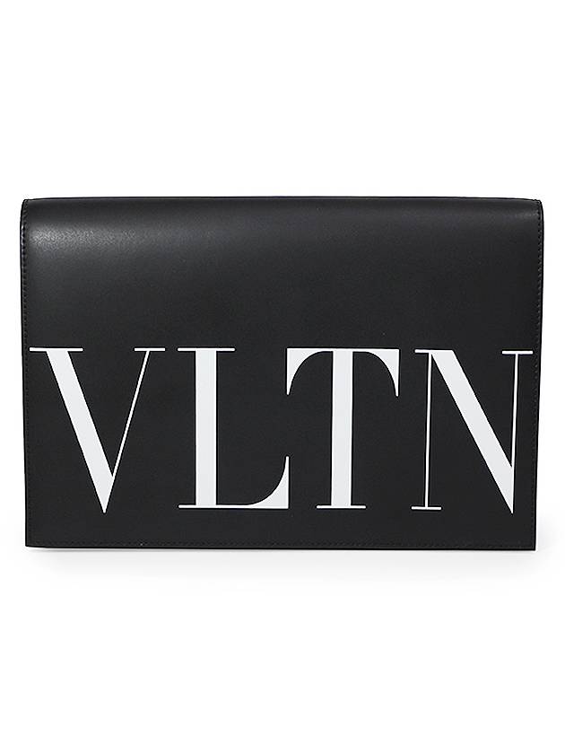 Valentino VY2P0R74 LVN 0NO Garavani VLTN logo clutch - VALENTINO - BALAAN 1