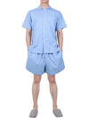 Poplin Striped Pajama Short Pants SWS PS - TEKLA - BALAAN 6