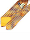 005638T 100 silk orange horse tie - HERMES - BALAAN 5