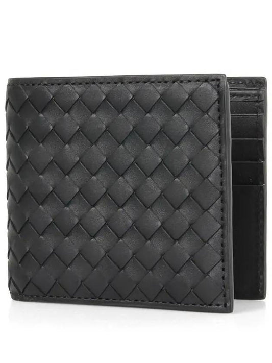 Intrecciato Weaving Half Wallet Black - BOTTEGA VENETA - BALAAN 2