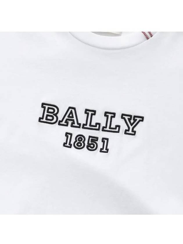 MOU00L 7S319 U001 M5BA834F 1851 Logo Embroidered Men s Short Sleeve Tee - BALLY - BALAAN 3