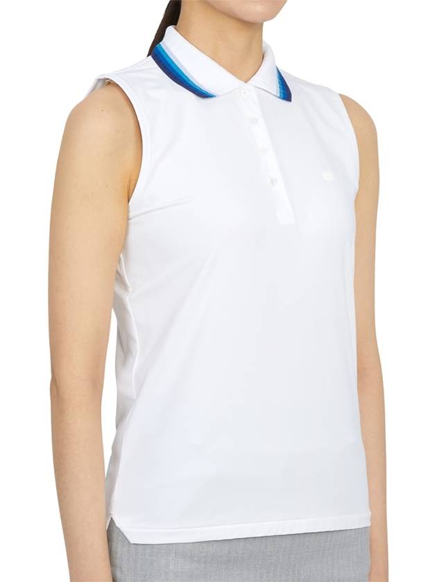 pleated collar silky sleeveless PK shirt Snow - G/FORE - BALAAN 4