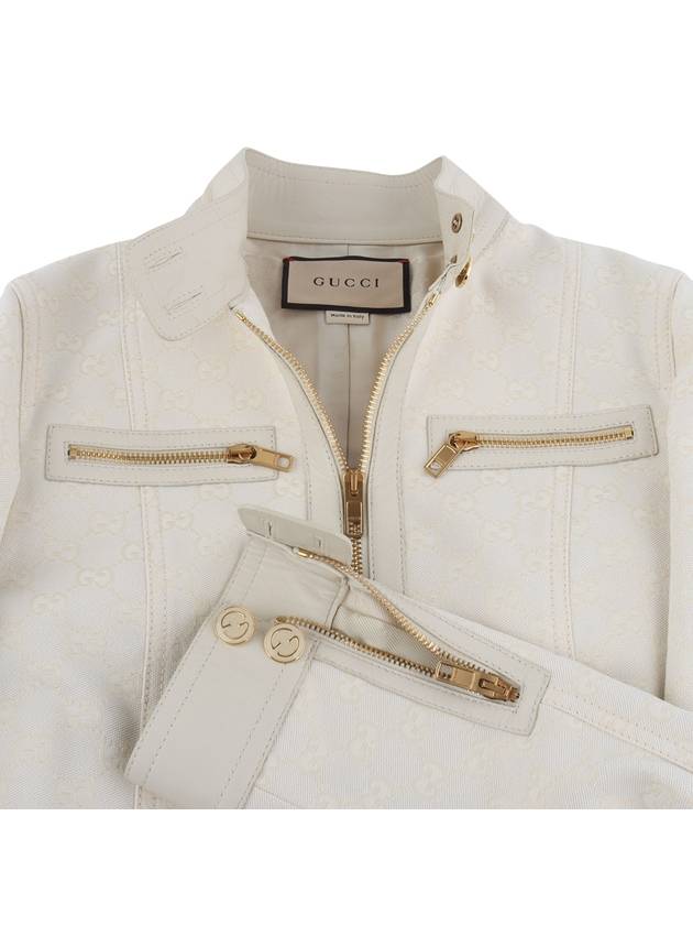 681034 GG Canvas Women s Jacket Size 3633662Y - GUCCI - BALAAN 4