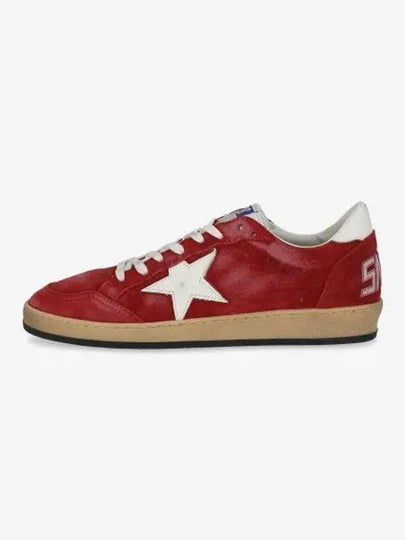 Ball Star Suede Low Top Sneakers Red - GOLDEN GOOSE - BALAAN 2