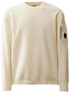 Cotton Chenille Crewneck Knit Top White - CP COMPANY - BALAAN 2