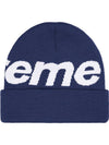 Big Logo Beanie Navy - SUPREME - BALAAN 2