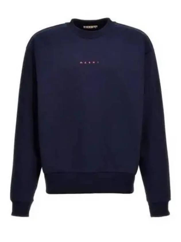 Mini Logo Organic Cotton Sweatshirt Navy - MARNI - BALAAN 2