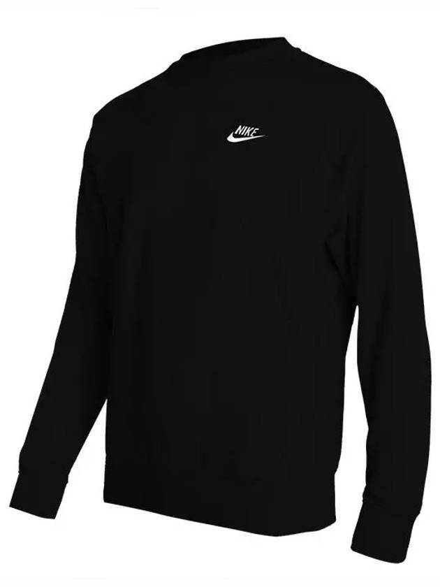 Club French Terry Logo Sweatshirt Black - NIKE - BALAAN 1