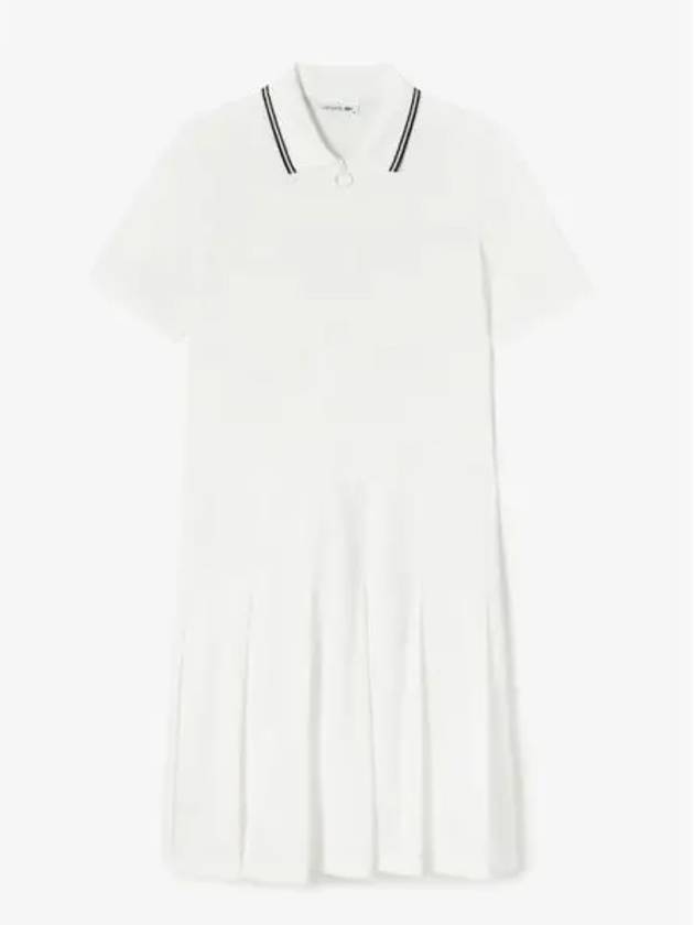 Women s half zip up pleated dress EF913E 52N 70V domestic product GQ2N22080204732 - LACOSTE - BALAAN 1