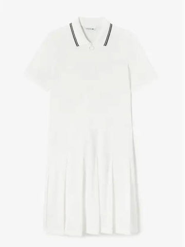 Women s half zip up pleated dress EF913E 52N 70V domestic product GQ2N22080204732 - LACOSTE - BALAAN 1