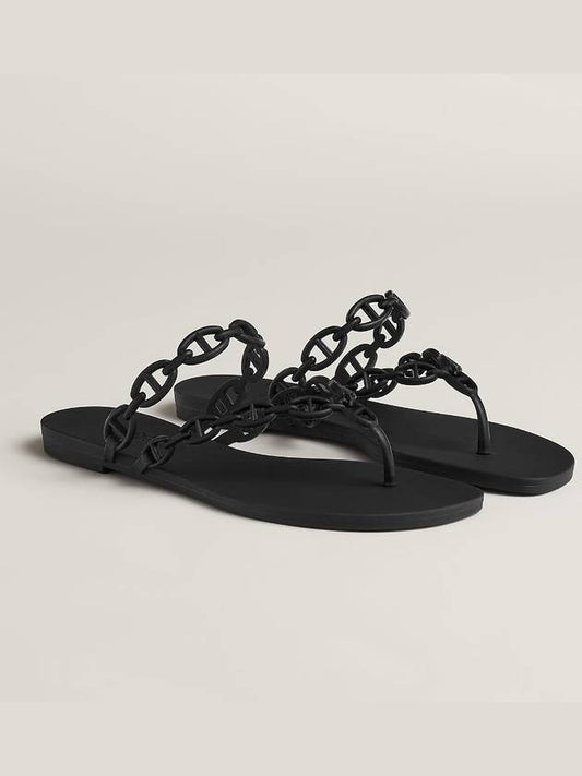Island Sandals Noir Black H241051Z - HERMES - BALAAN 1