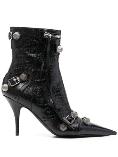 Cagolet Leather Heel Boots Black - BALENCIAGA - BALAAN 1