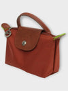 Le Pliage Green Handle Pouch Bag Chestnut - LONGCHAMP - BALAAN 4