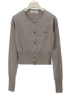 Bea Cropped Cardigan Stone - VIVIENNE WESTWOOD - BALAAN 2