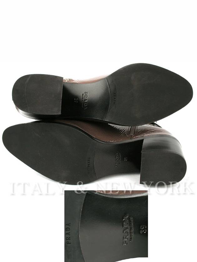 1W9644 XVI F0CDC11 enamel leather long boots - PRADA - BALAAN 5