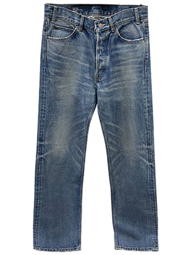 Men's Union Wash Mid Rise Cut Jeans Blue - CELINE - BALAAN 2