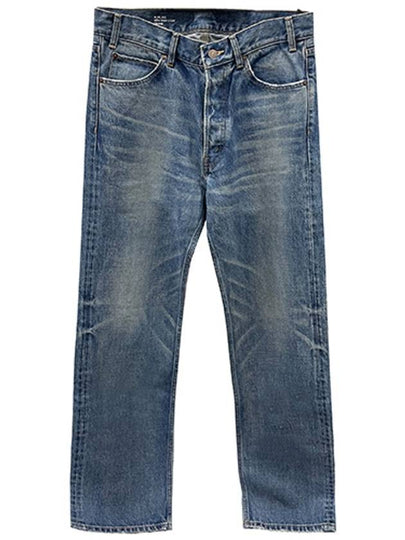 Men's Union Wash Mid Rise Cut Jeans Blue - CELINE - BALAAN 2