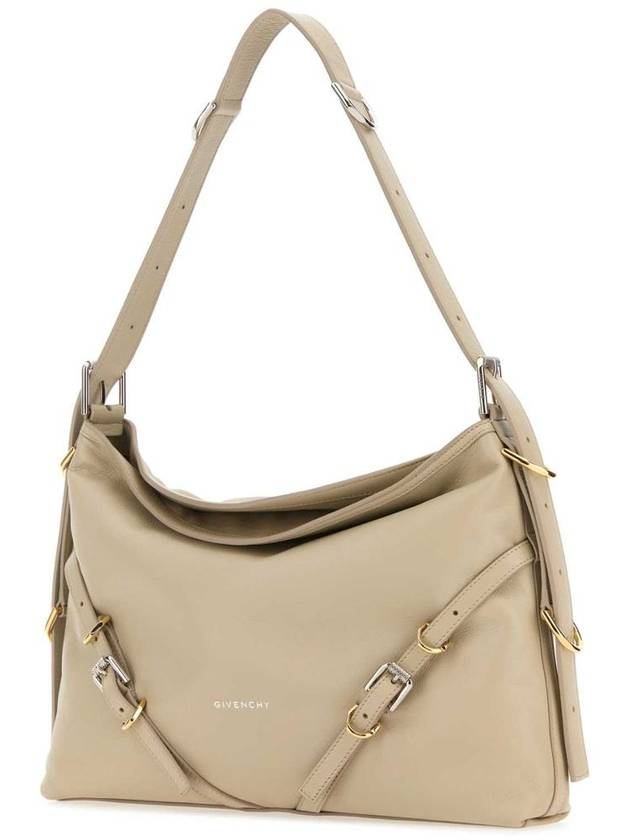 Voyou Medium Leather Shoulder Bag Beige - GIVENCHY - BALAAN 3