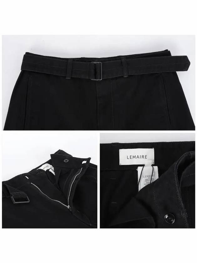 Twisted Belted Straight Pants Black - LEMAIRE - BALAAN 6