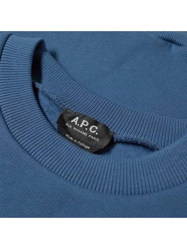 Hugues Logo Sweatshirt Navy Blue - A.P.C. - BALAAN 4