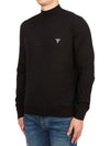 Superfine Wool Knit Top Black - PRADA - BALAAN 3